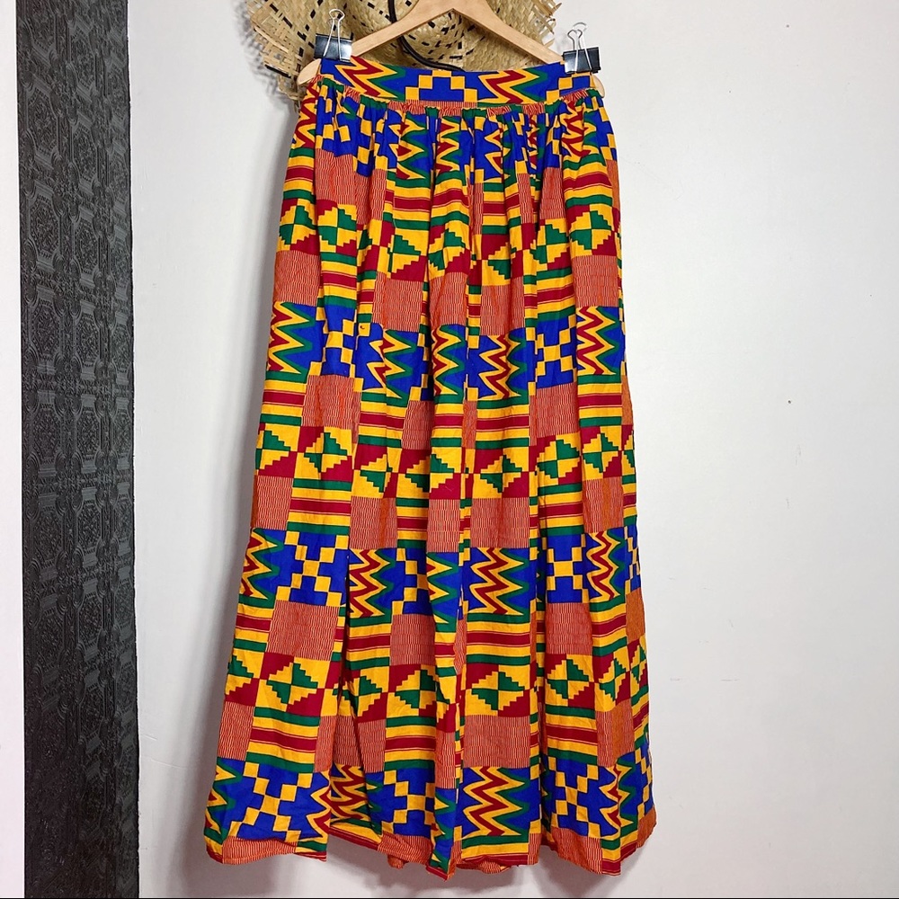 NWT Öfuurë Maxi African Print Skirt